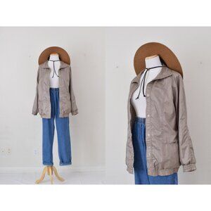 Vintage 90s Lightweight Windbreaker Iridescent Nylon Jacket by Haband/ size M